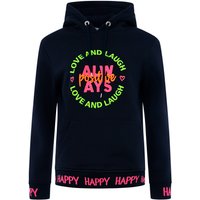 Zwillingsherz Sweatshirt, mit Kapuze, Frontprint, neonfarben von zwillingsherz