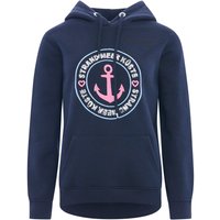 Zwillingsherz Sweatshirt, Stickerei, Druck und Pailetten vorne, Strand, Meer, Küste, Anker, Herz von zwillingsherz