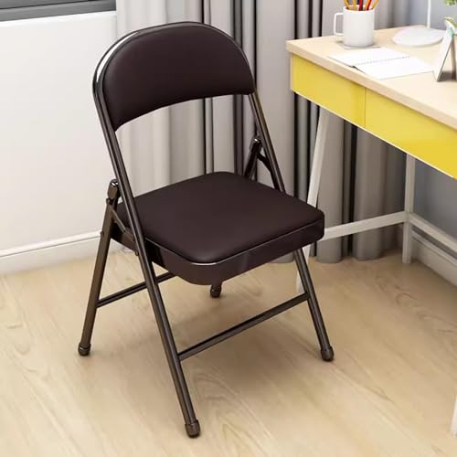 zxhrybh Einfacher Klappstuhl, Campingstuhl, mit Metallrahmen, Klappstuhl Küche, Verwendet für Das Heimbüro, Esszimmer-Folding Chair (Color : Black) von zxhrybh